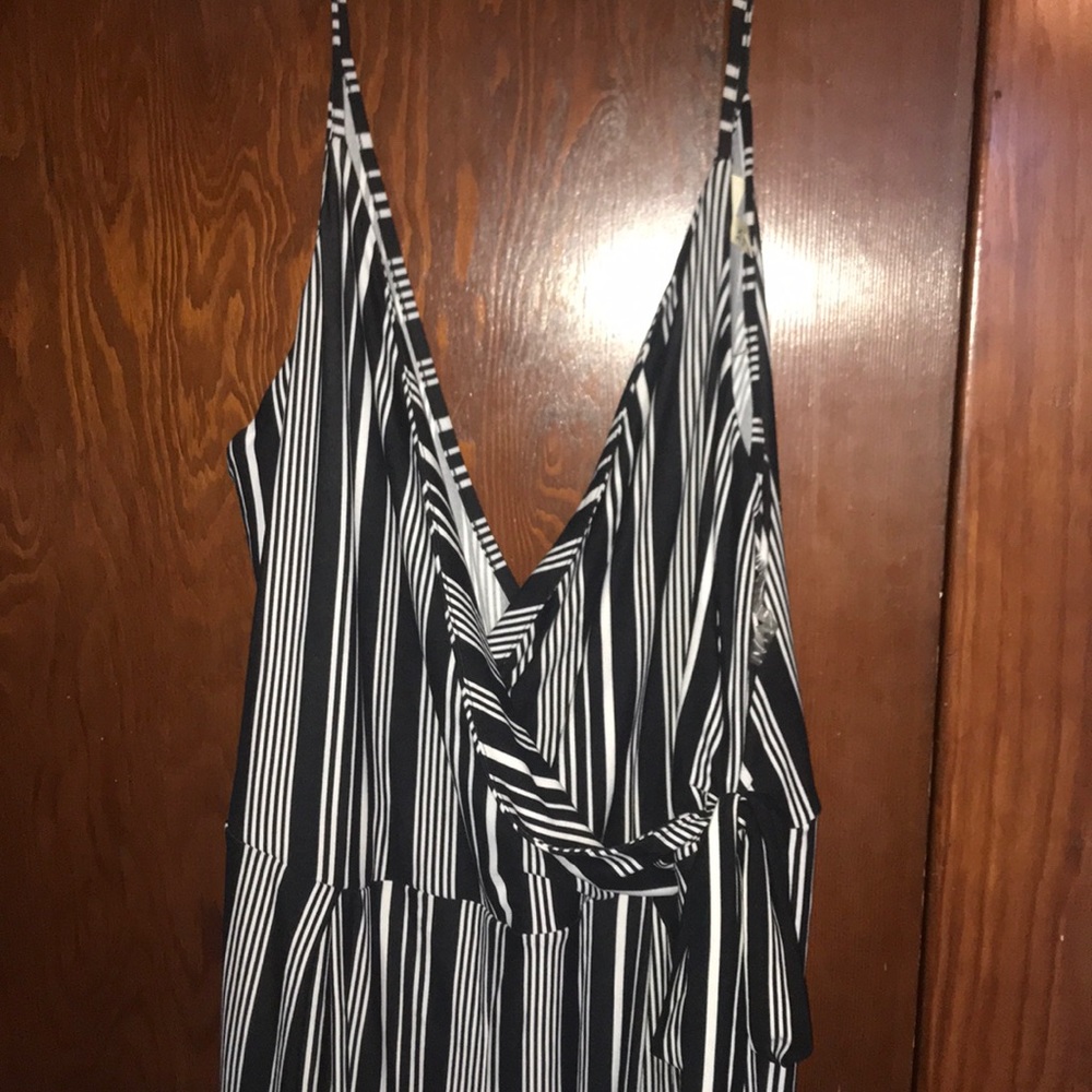 Black & White Striped Romper